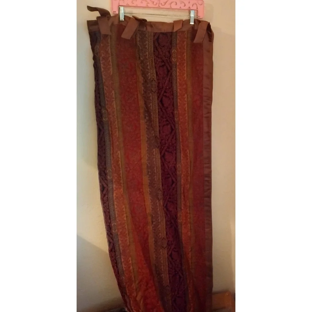 Rare Spiegel Home 100 % Wool Curtains Two Panels Floral Multicolor 40